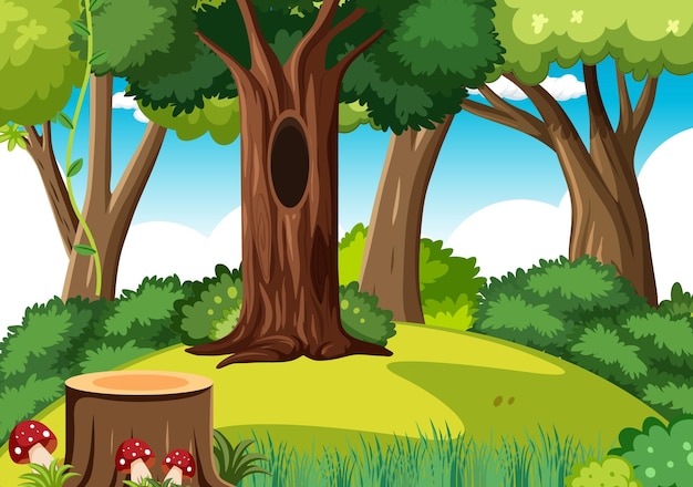 Nature forest background template