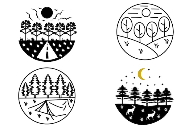 Nature Forest Logo Vector 21Nature Forest Logo Vector 23