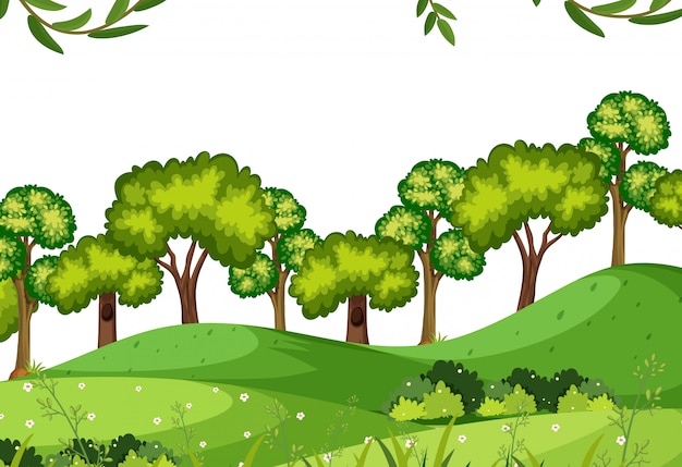 A nature forest template