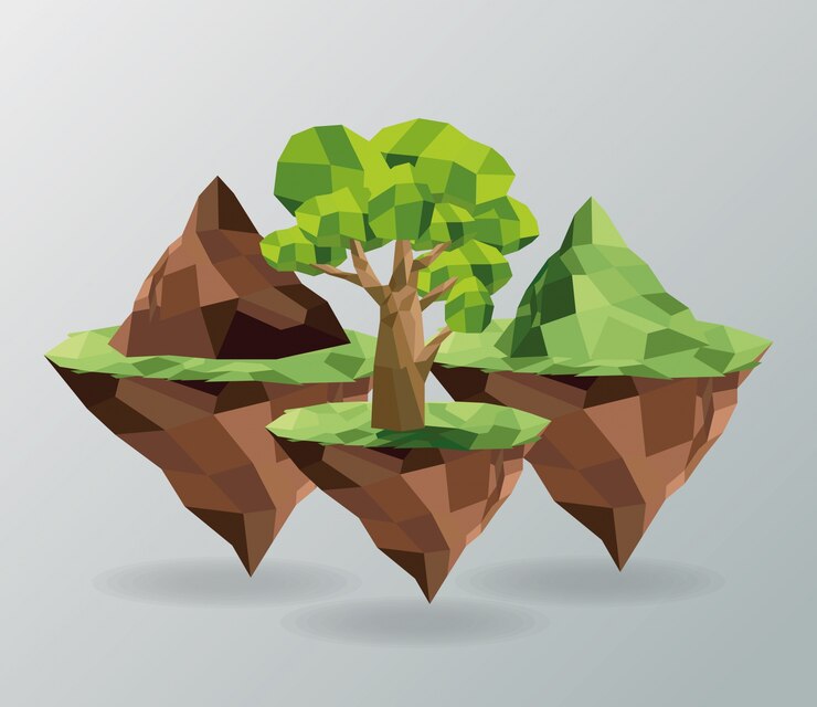 Vector nature in format 3d design