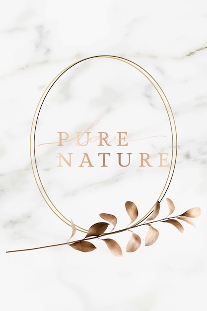 Nature frame on marble