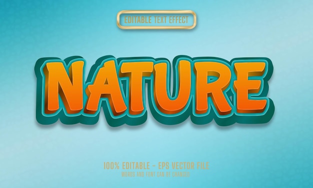 Nature game style text effect