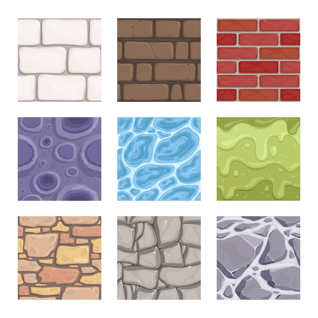 Vector nature game textures.