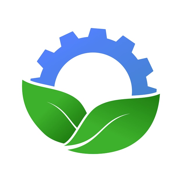 nature gear vector logo