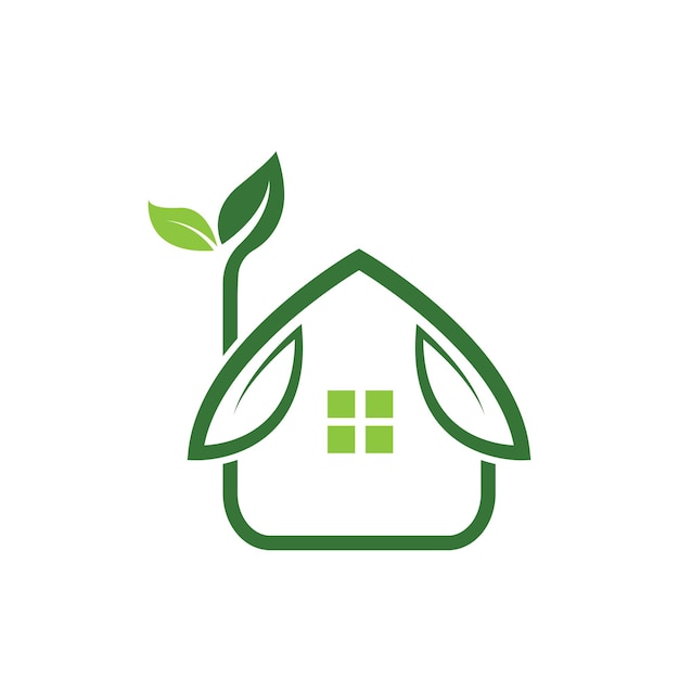 Vector nature green house icon vector illustration concept design