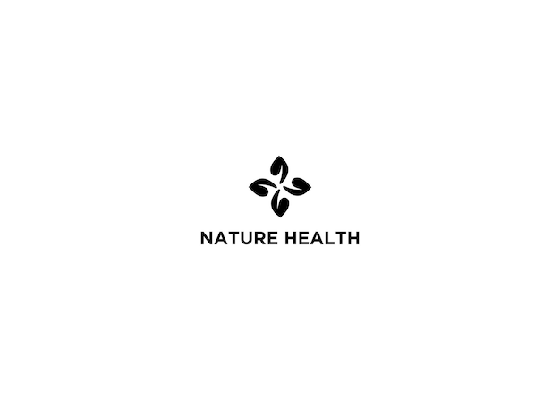 nature health logo design vector illustration 