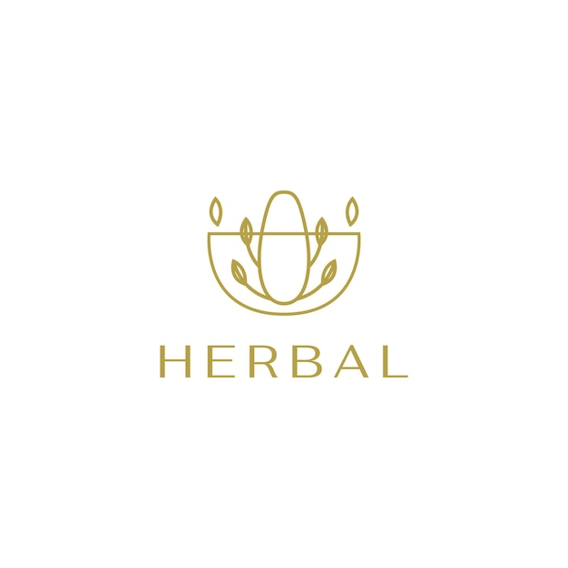 Nature herbal leaf logo design