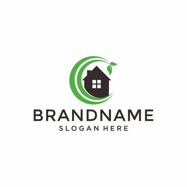 Nature home logo vvector