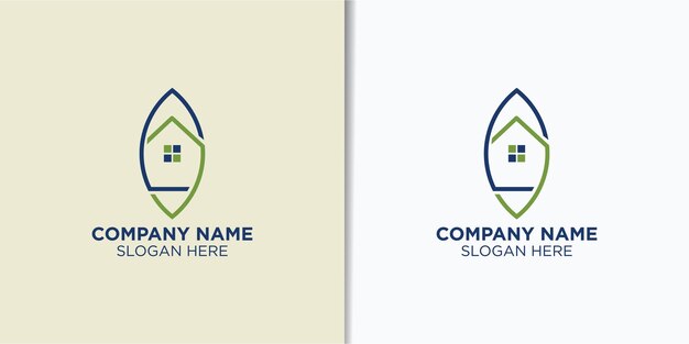 Vettore natura industria logo design concept foglia logo ispirazione