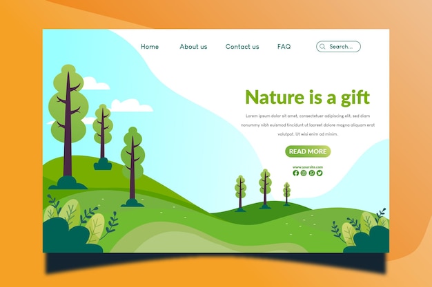 La natura è un modello web regalo