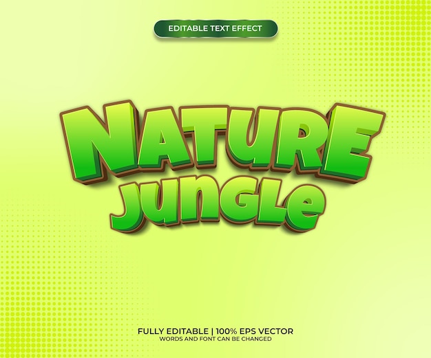 Nature jungle 3d editable text effect