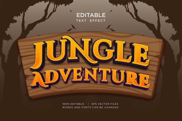 nature jungle text effect template