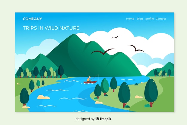 Nature landing page with landscape