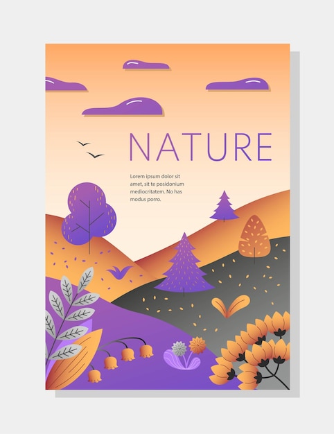 Vector nature and landscape concept