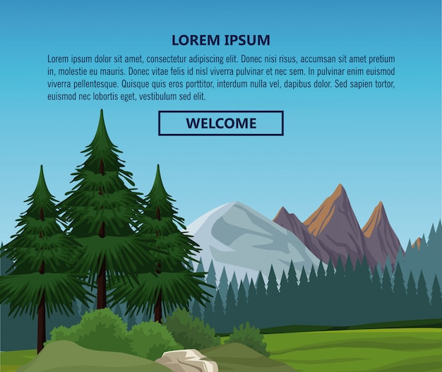 Nature landscape infographic 