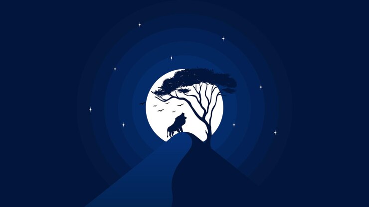 Vector nature landscape vector illustration wallpaper background digital art