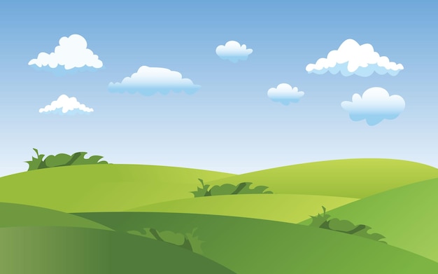 Vector nature landscape vector illustration