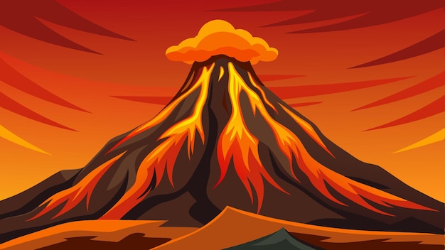 nature landscapes a towering volcano