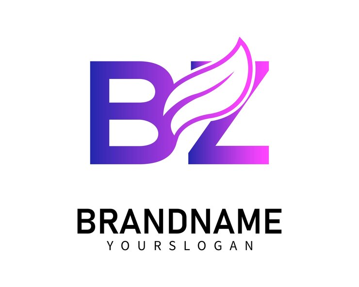 Vector nature leaf bz letter logo design vector template