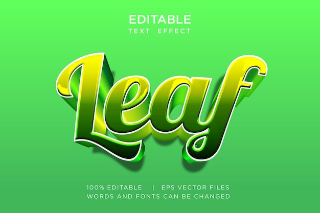 nature leaf editable text effect