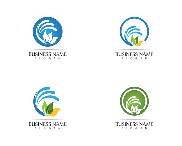 Nature leaf logo design concept