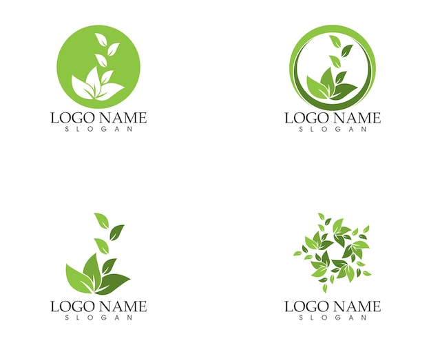 Nature leaf logo design template