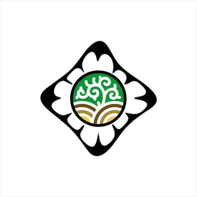 Vettore di progettazione del logo della foglia della natura