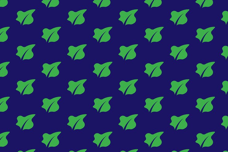 Vector nature leaf logo pattern design for social media template and blue texture background