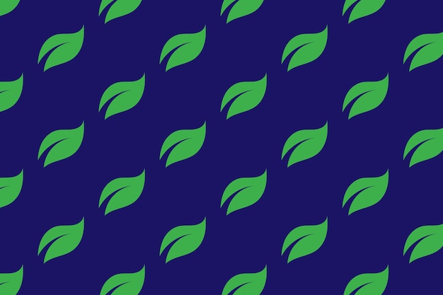 Nature Leaf Logo Pattern Design for Social Media Template and Blue Texture Background