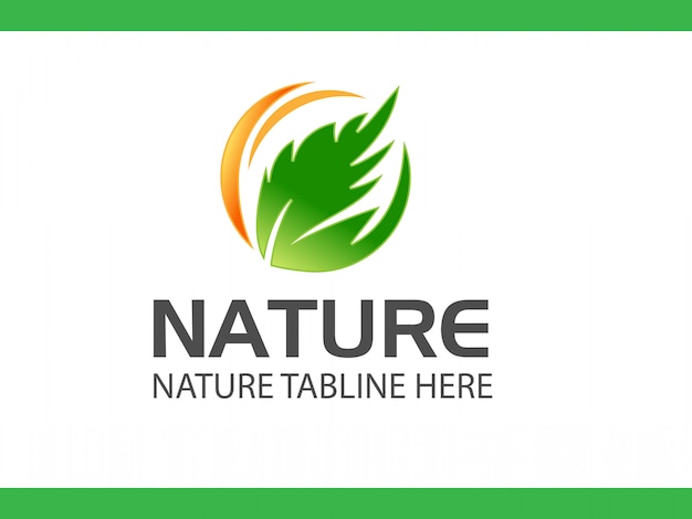 Nature leatロゴデザインベクター無料ダウンロード