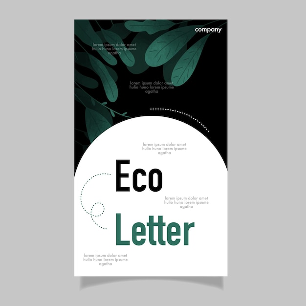 Vector nature leaves concept flyer template design