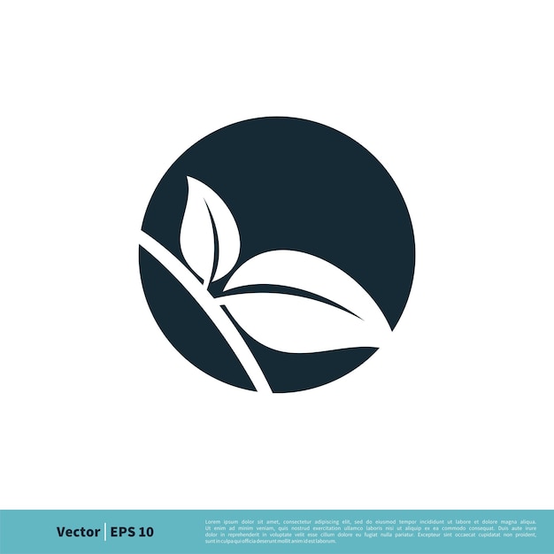 Vettore la natura lascia l'icona vector logo template illustration design vector eps 10