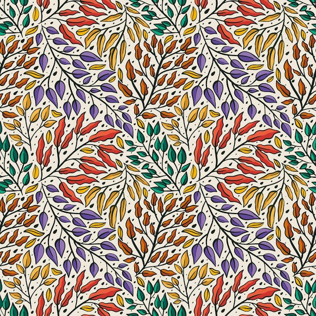 Nature leaves seamless pattern