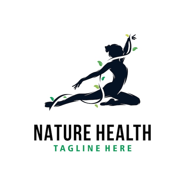 Vettore stile di vita naturale per il concetto di logo sano e naturale