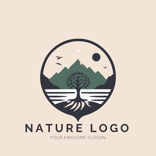 Nature logo concept for company and branding