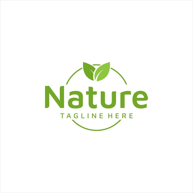 Modello di progettazione di logo di natura