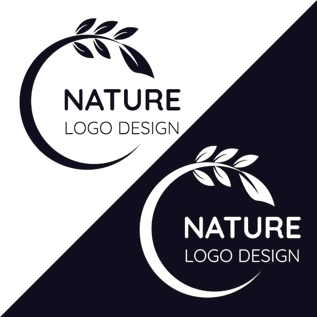 Modelli di design del logo della natura