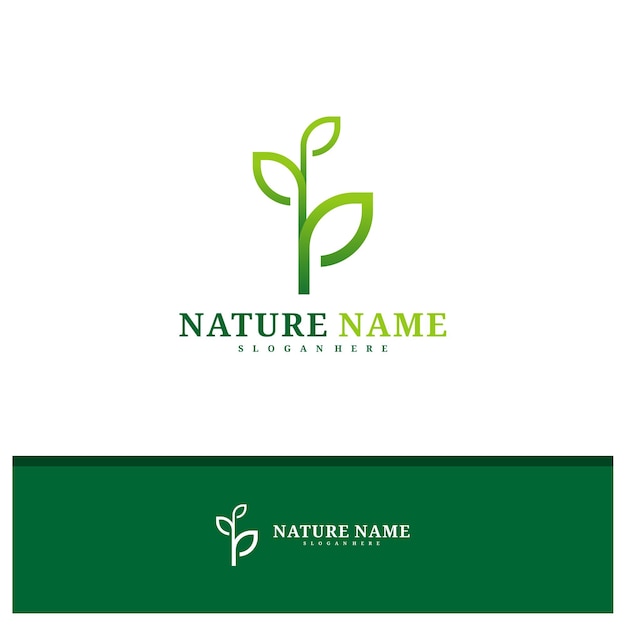 Вектор дизайна логотипа природы Creative Leaf иллюстрации шаблона концепции логотипа