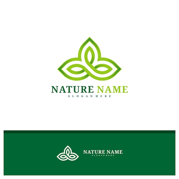 Vettore vettore di progettazione del logo della natura illustrazione del modello di concetti del logo creative leaf