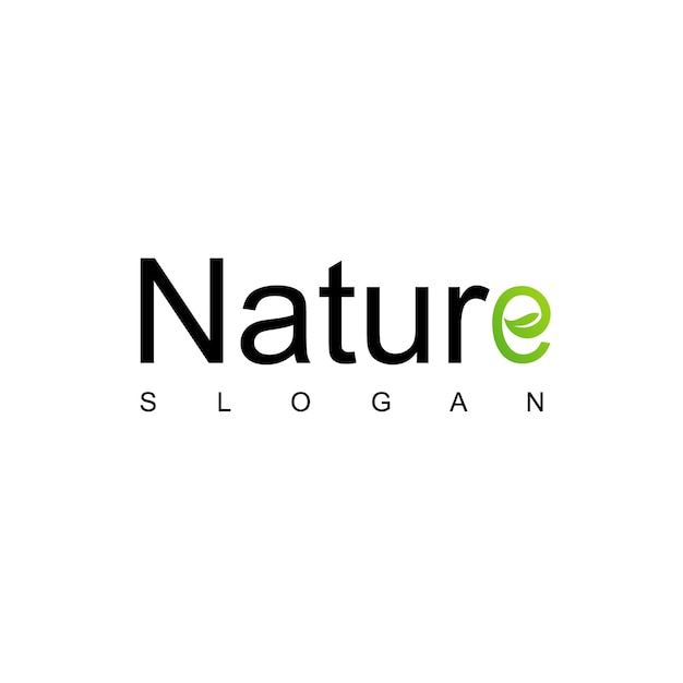 Natura logo design vettoriale