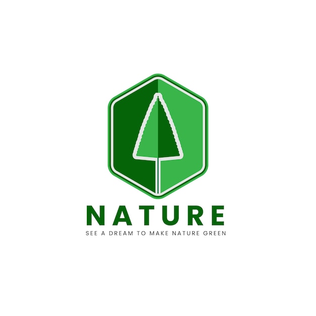 Nature Logo Design with green color