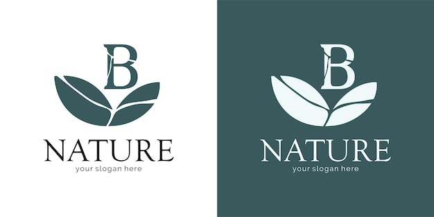 Nature Logo Design with Letter B