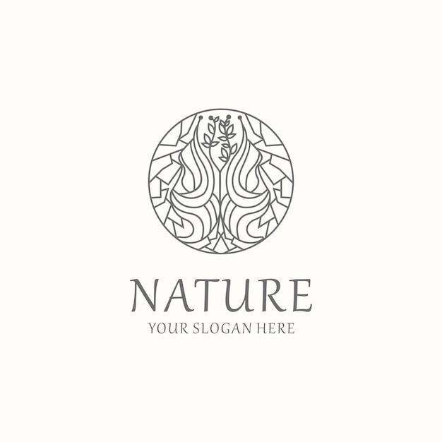 Immagine vettoriale dell'icona del logo della natura