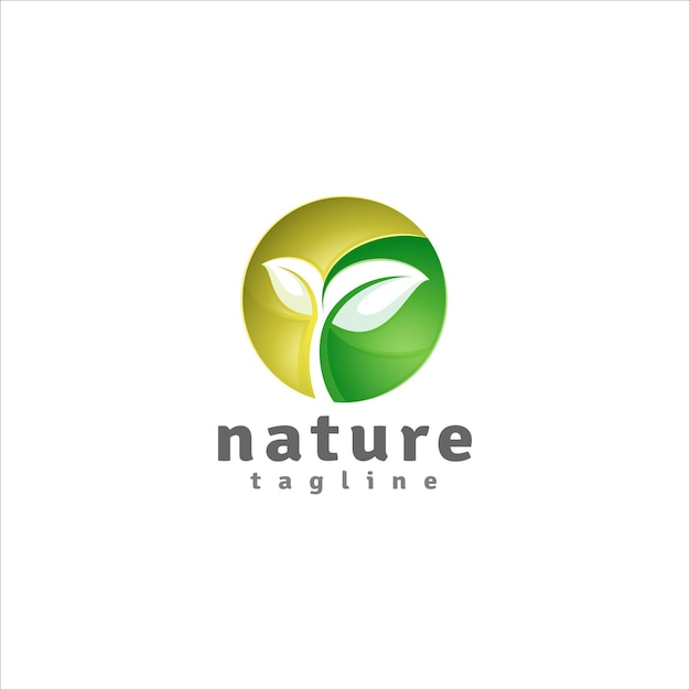 Nature logo met cirkelstijl