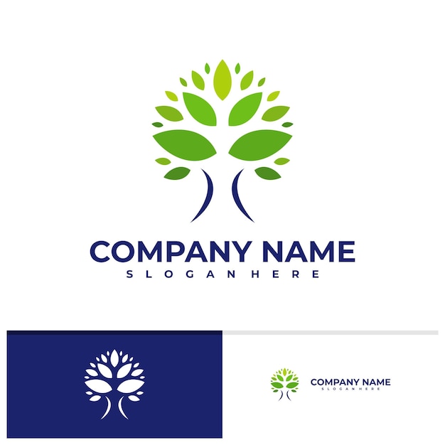 Векторный шаблон логотипа природы creative leaf концепции дизайна логотипа
