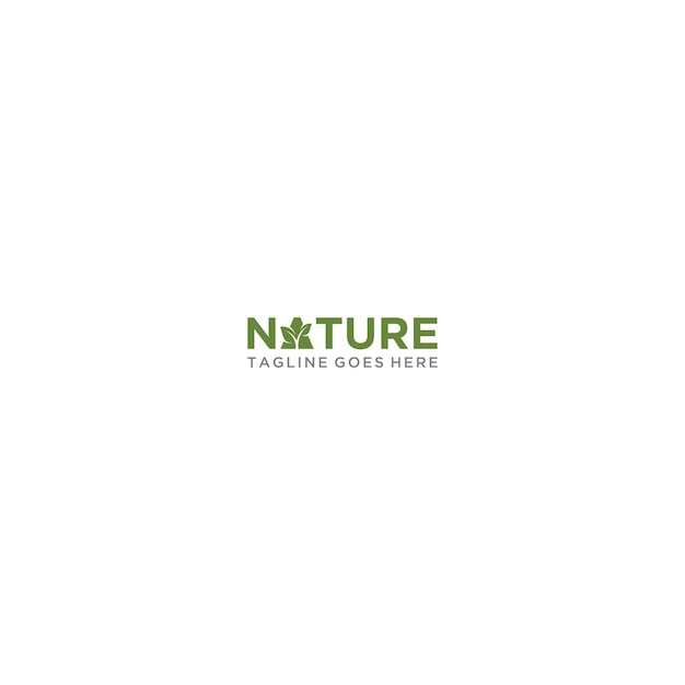 A에 식물이 있는 자연 로고