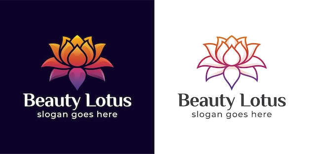 Nature logos of beauty lotus and spa flower symbol