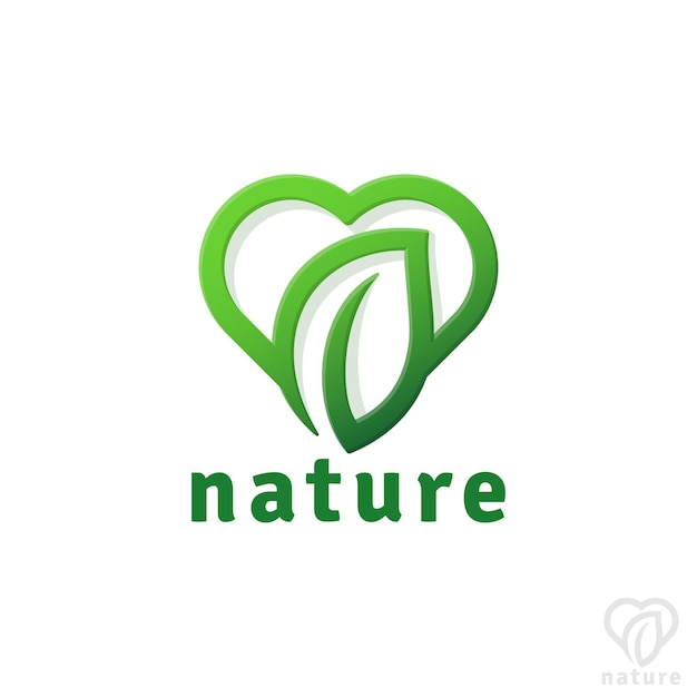 Vettore modello di logo amante della natura con stile di linea