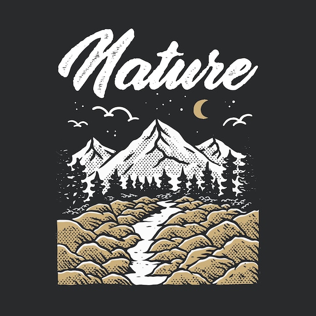 nature mountain illustration