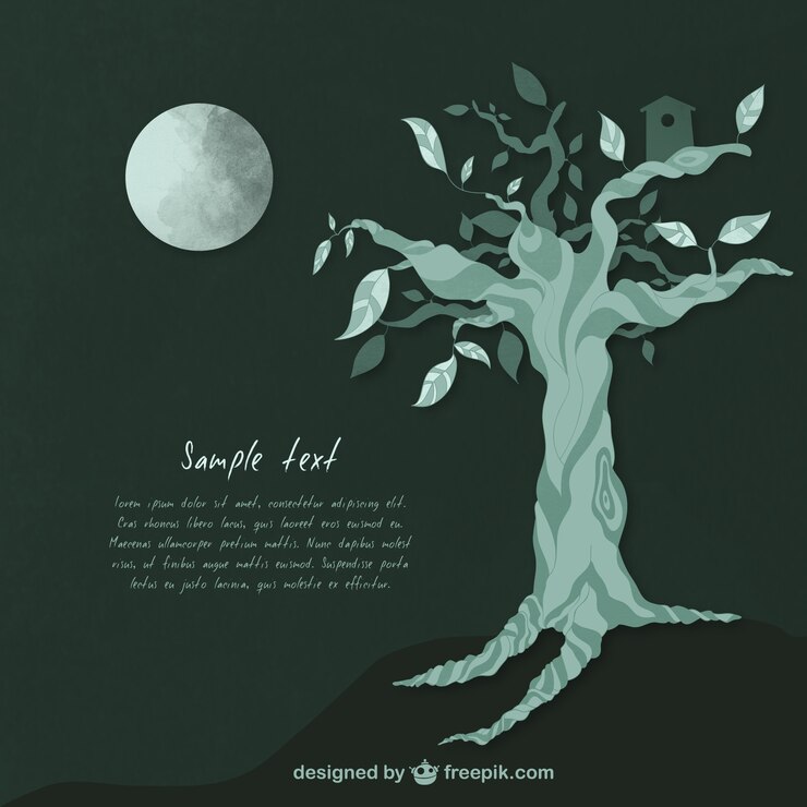 Vector nature at night template